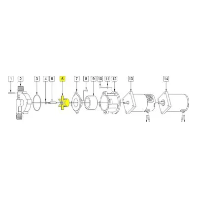 March Pumps Number: 0809-0005-0100 Repair Part - Impeller (Molded) 2.000 Dia (S.S. Cover)