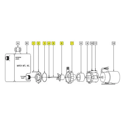 March Pumps Number: 0145-0046-0200 Repair Part - Wet End Kit 1PK BC-4C-MD