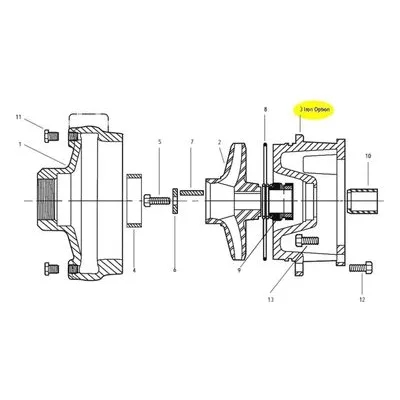 Goulds Pumps Repair Part 1K116 MOTOR ADAPTER-3656 8 INCH
