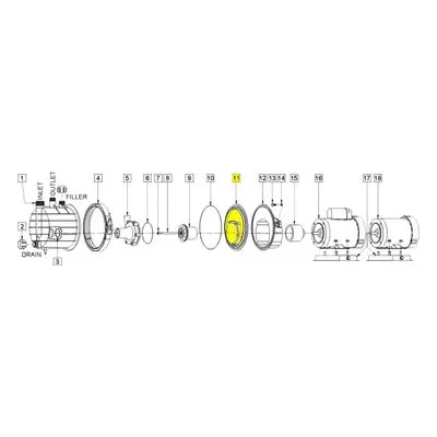 March Pumps Number: 0155-0178-1000 Repair Part - Bracket (Mtr) for Self-Priming Pump