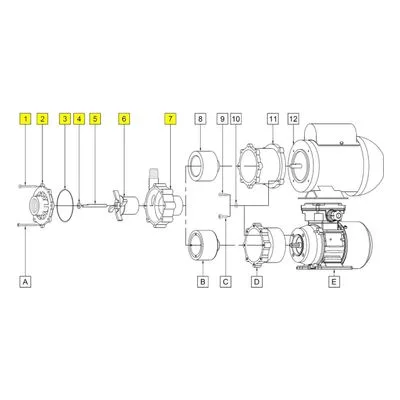 March Pumps Number: 0150-0148-0200 Repair Part - Wet End Kit 1PK TE-5C-MD
