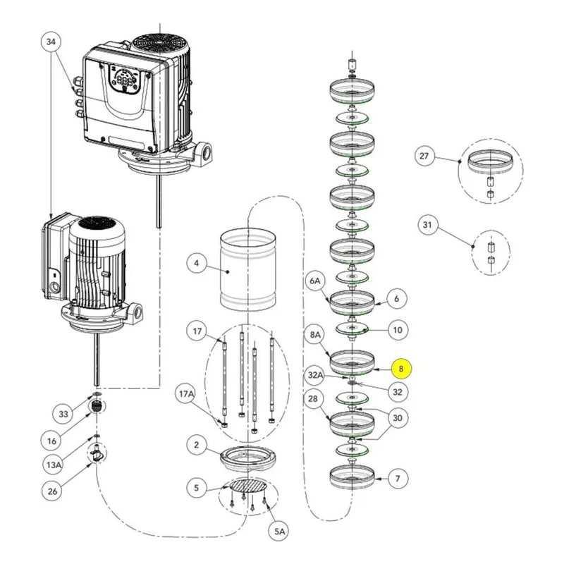 Goulds Part / Accessory 3L62 DIFF W/BUSH ESV1-3 A304 Manufactured by Xylem.