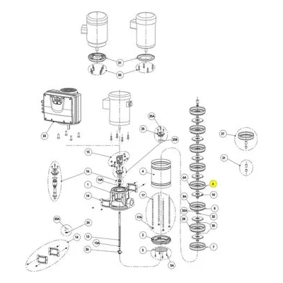 Goulds Part / Accessory 3L54 DIFFUSER ESV1-3 A304 Manufactured by Xylem.