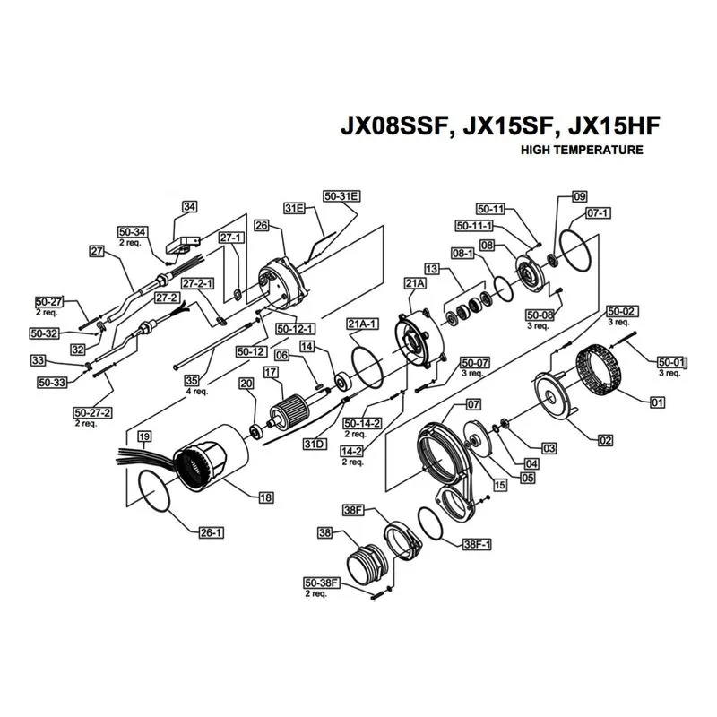 IFS BJM Item 200480 Shim Kit Parts, Accessories and Kits for the JX08SSF Series Pumps - view 7