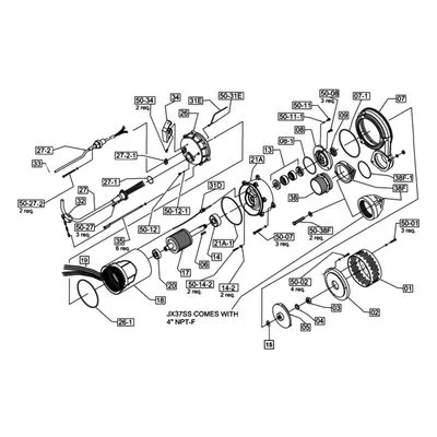 BJM Pumps Repair Parts, Kits & Accessories Part Number 200537 STATOR, HT