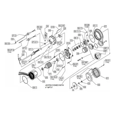 BJM Pumps Repair Parts, Kits & Accessories Part Number 204243 SEAL, DOUBLE MECH