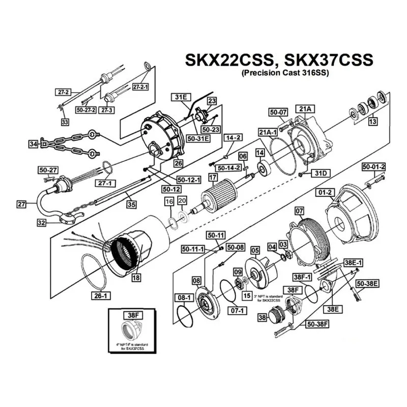 IFS BJM Item 201718 Seal Minder Parts, Accessories and Kits for the SKX22CSS Series Pumps - view 12