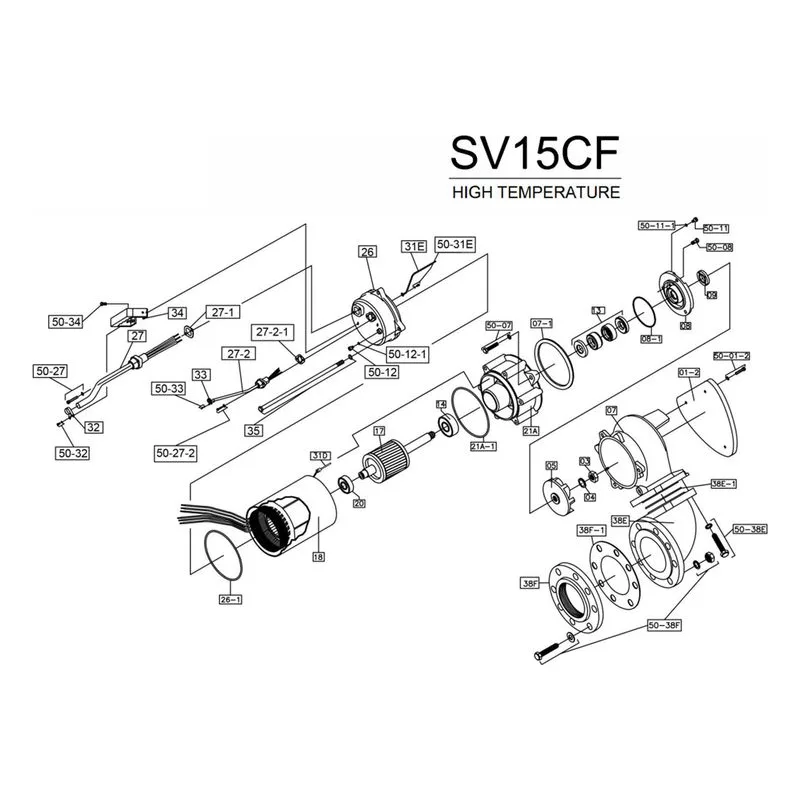 IFS BJM Item 200529 Stator Parts, Accessories and Kits for the SV15CF Series Pumps - view 2