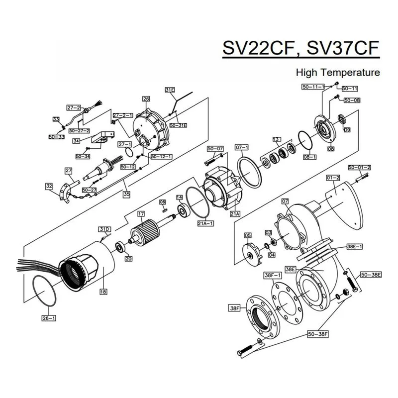 IFS BJM Item 201565 Gasket Parts, Accessories and Kits for the SV22CF Series Pumps - view 2
