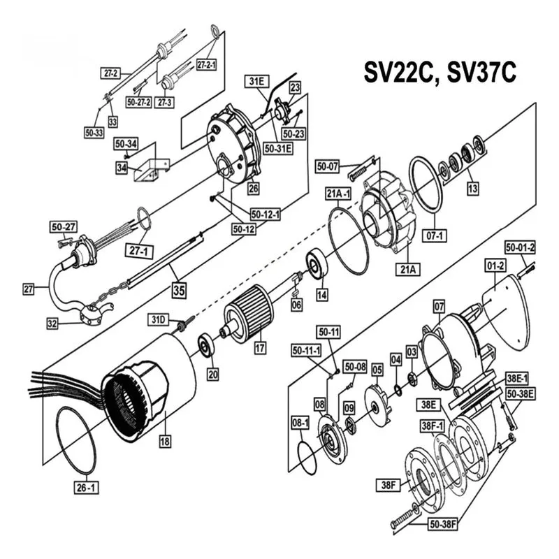 IFS BJM Item 200301 Mechanical Seal Parts, Accessories and Kits for the SV22C Series Pumps - view 2