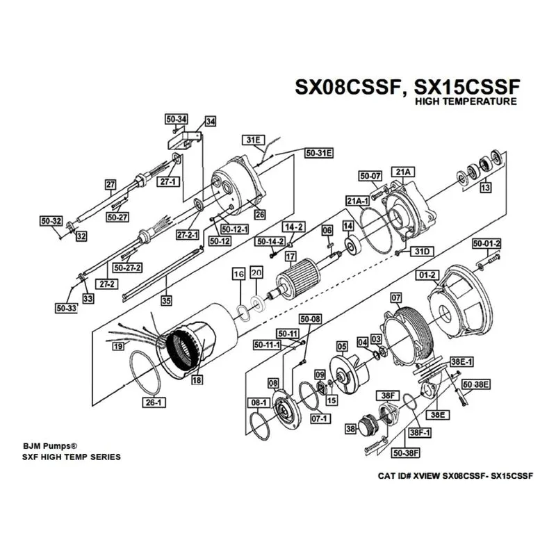 IFS BJM Item 201733 Power Cable Parts, Accessories and Kits for the SX08CSSF Series Pumps - view 2