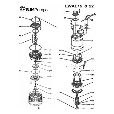 BJM Pumps Repair Parts, Kits & Accessories Part Number 200088 BRG, BALL