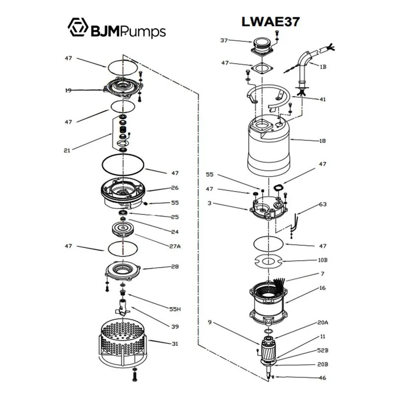 IFS BJM Item 200083 Adapter Parts, Accessories and Kits for the LWAE37 Series Pumps - view 2