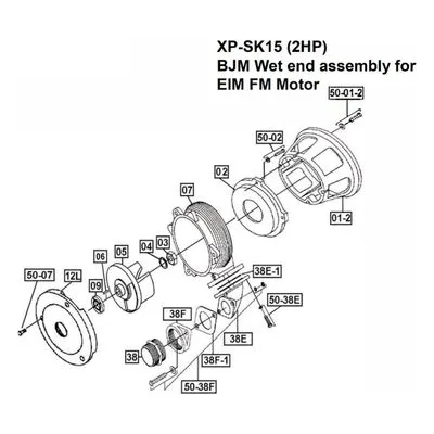 BJM Pumps Repair Parts, Kits & Accessories Part Number 200233 ASSY, CABLE HSG