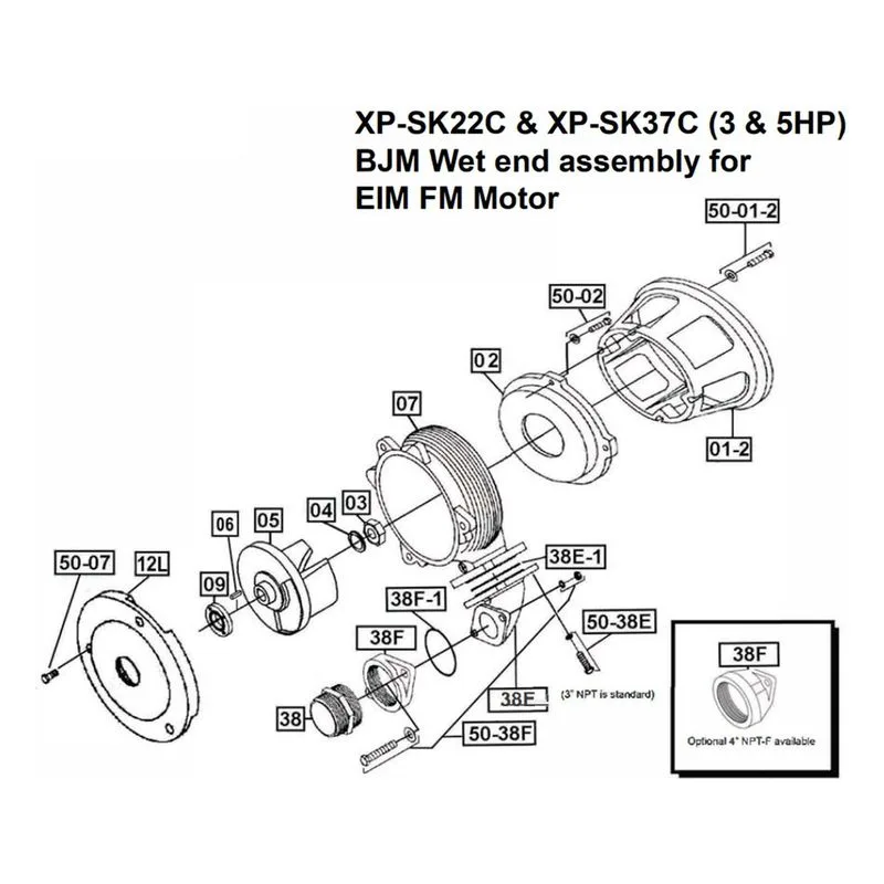 IFS BJM Item 202850 Stand Parts, Accessories and Kits for the XP-SK22C Series Pumps - view 2
