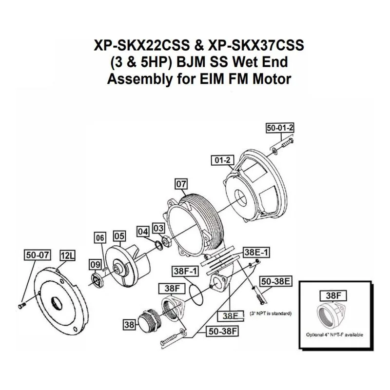 IFS BJM Item 202235 Lipseal Parts, Accessories and Kits for the XP-SKX22C Series Pumps - view 2