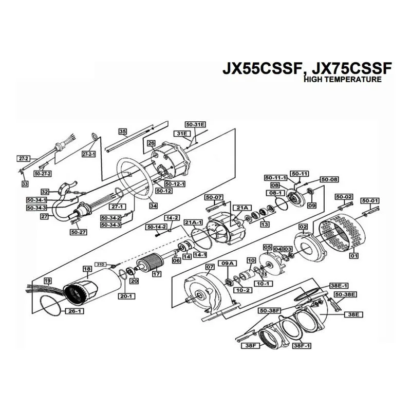 IFS BJM Item 200304 Mechanical Seal Parts, Accessories and Kits for the JX55CSSF Series Pumps - view 8