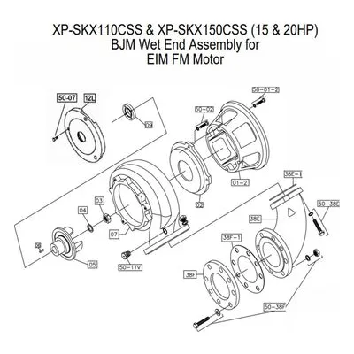BJM Pumps Repair Parts, Kits & Accessories Part Number 200343 KIT, O-RING