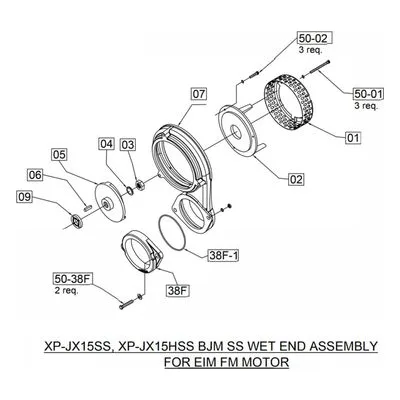 BJM Pumps Repair Parts, Kits & Accessories Part Number 202166 Pump Housing