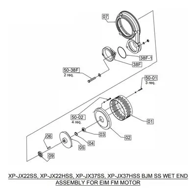BJM Pumps Repair Parts, Kits & Accessories Part Number 205035 FLG, DISH