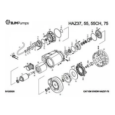 BJM Pumps Repair Parts, Kits & Accessories Part Number 202711 SCREW, HEX CAP