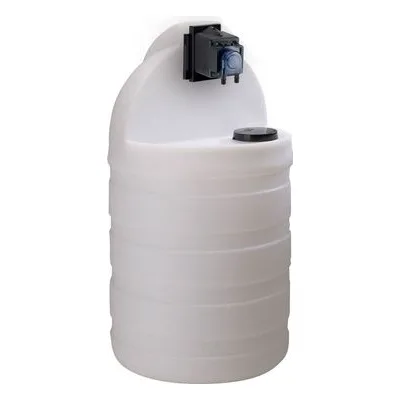 Stenner E20FXBA1S6 Econ FX Series Fixed Speed Peristaltic Metering Pump, 30 Gallon White Polyethylene Tank, Polycarbonate Housing