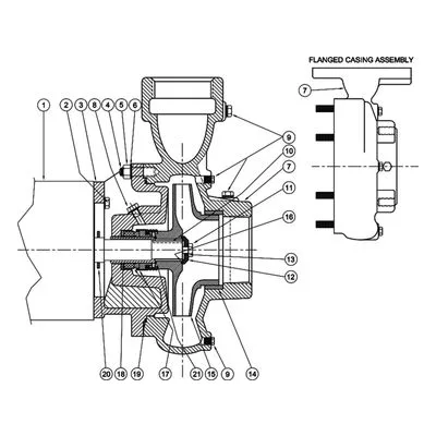 Burks Pump Wet End Kit 21977-6.31, Motor Frame 143JM-184JM, Series G6-2-1/2 Repair Parts