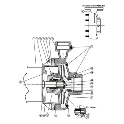 Burks Pump Wet End Kit 22537-7.56, Motor Frame 254JM-256JM, Series G7-2-1/2 Repair Parts