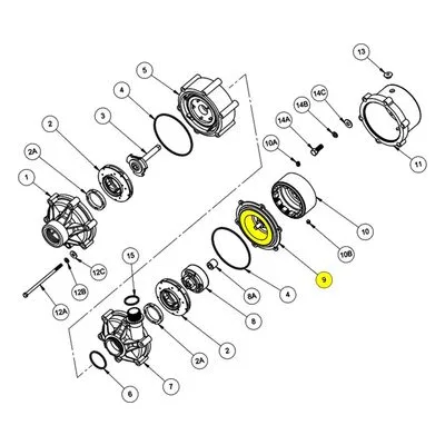 Finish Thompson 107788-1 Pump Repair Spare Part Barrier with Ceramic Shaft & Silicon Carbide Thrust Washer