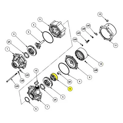 Finish Thompson A103269-1 Pump Repair Spare Part Impeller Drive Assembly