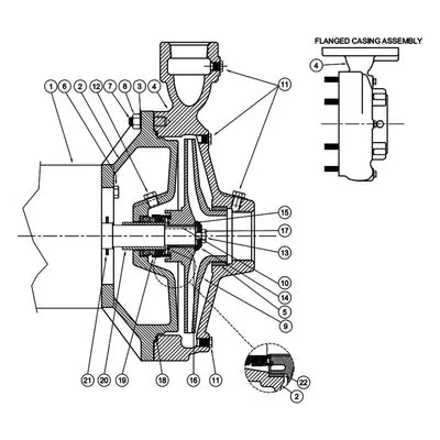 21986-9.00 Burks Pump Wet End Kit, G9A-1-1/2 Series, 143-184JM Motor Frame Size
