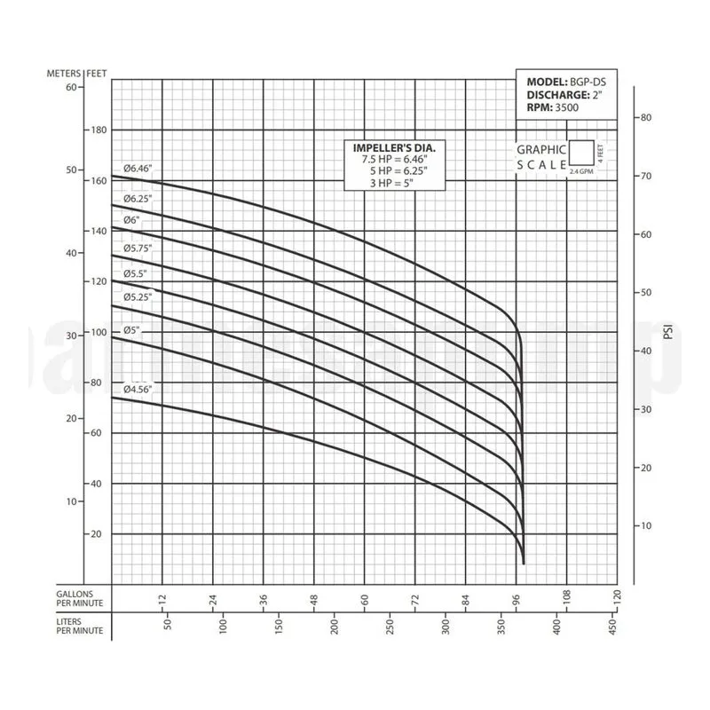 Barmesa Submersible Pump 62170609 BGP503DS Performance Curve, SilCar/SS & Car/Cer/SS Oil Lubricated Double Mechanical Seal - view 2