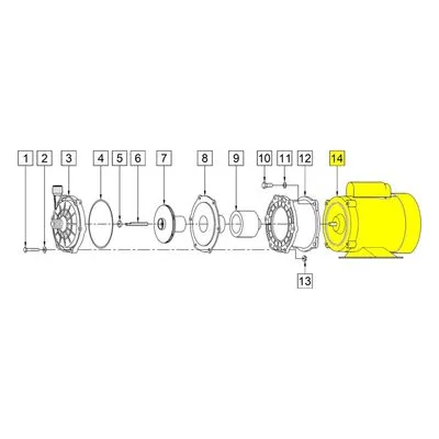 March 0335-0029-0000 Chemical Pump Repair Parts, Motor (TEFC) 1Ph 115/230V 50/60HZ 1/2HP 56Fr, Used on 335 Series Pumps.