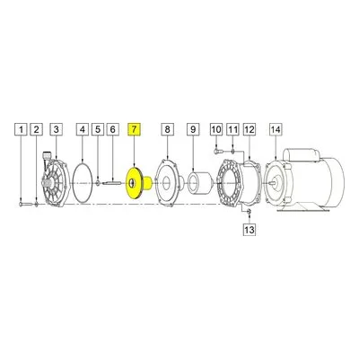 March Pumps Number: 0335-0005-0200 Repair Part - Impeller (Encaps) 3.905 Dia
