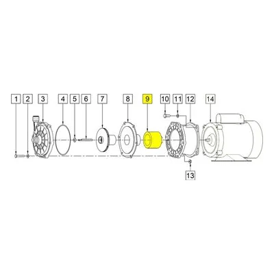 March 0335-0017-0000 Chemical Pump Repair Parts, Drive Magnet (0.375 Inch Bore), for use with 1/3HP Motor.