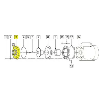 March Pumps Number: 0335-0002-1000 Repair Part - Housing (Front) 3/4"MPT Inlet x 3/4"MPT Outlet