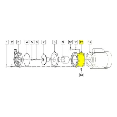 March Pumps Number: 0335-0010-1000 Repair Part - Bracket (Mtr)