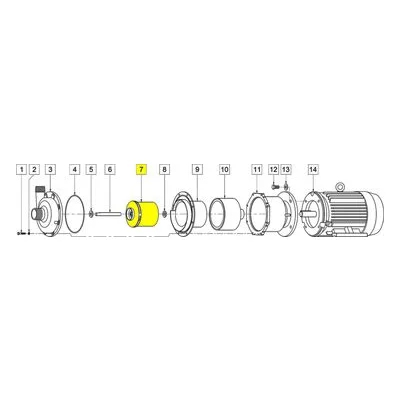 March Pumps Number: 0157-0029-0200 Repair Part - Impeller (St'less) 5.187 Dia (Ryton Bushing)