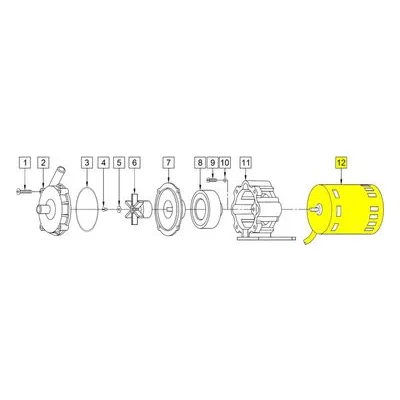 March Pumps Number: 0135-0036-1000 Repair Part - Motor (AC) 115V 50/60HZ 3500RPM SB (No Base) 38"Cord