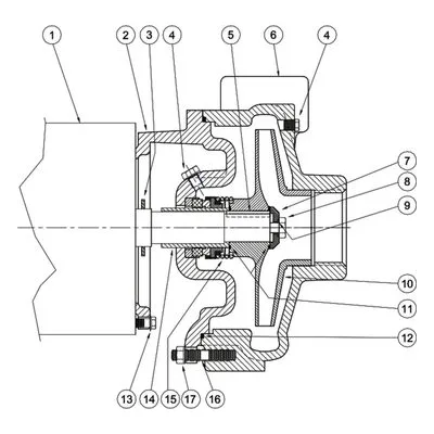 Burks Pumps 21994-6.00 Wet End Kit For GA6-1-1/2 Pumps. A Crane Co. Product.