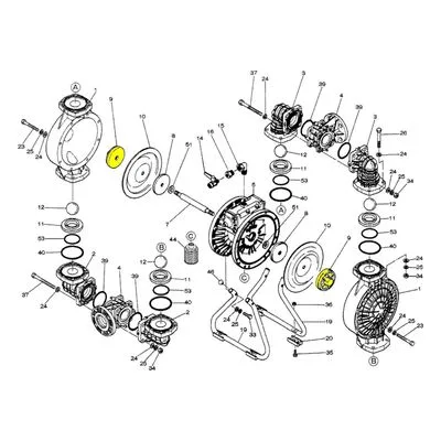 Yamada Pumps Part # 771725 CENTER DISK 40PP-R, NDP-40BPC NDP-40BPN NDP-40BPE NDP-40BPH NDP-40BPS NDP-40BPV