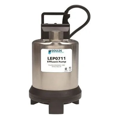 Goulds Pumps LEP0711AF LEP07 Residential Wasterwater Submersible Effluent Pump