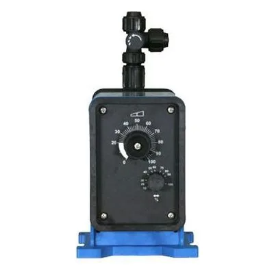 Pulsatron Pumps Series E-DC Model LS02S4-ATCG-XXX 12 Volt Chemical Metering Pumps by Pulsafeeder - Front Right Image.