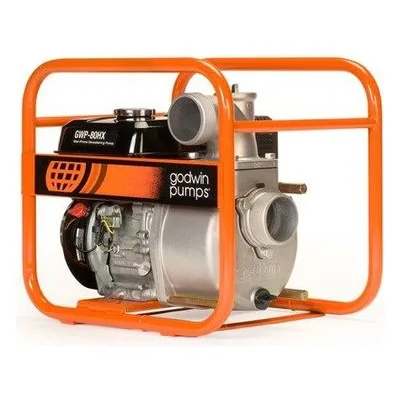 PMWP030GAN002, GWP-80HX 3" Wet Prime Dewatering Pump GX160, Semi-trash Handling 3/4" Solids, Light Abrasives