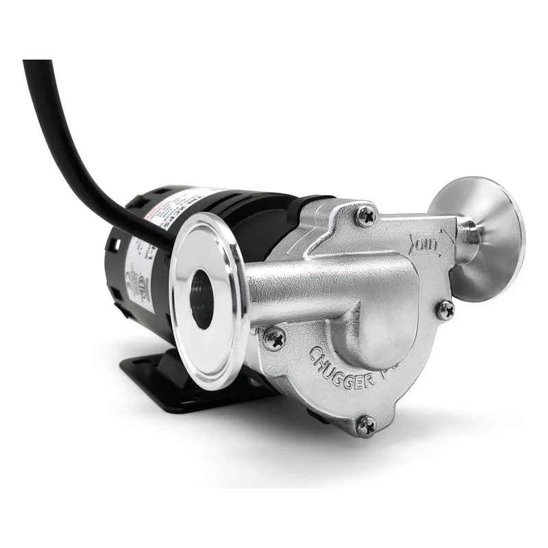 CHUGGER PUMP® TRI-XCPSS-IN-1 Tri-Clover X-Dry Inline Inlet Model, Tri-Clamp Fittings, Left Front. - view 2