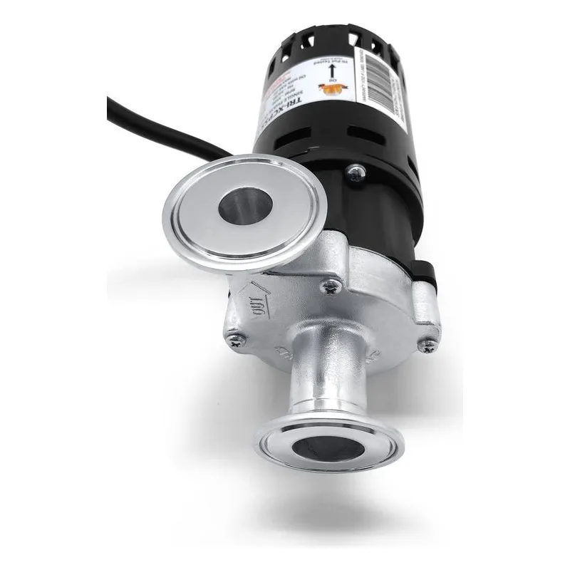 CHUGGER PUMP® TRI-XCPSS-CI-1 Tri-Clover X-Dry Center Inlet Model, Tri-Clamp Fittings Top Front - view 4