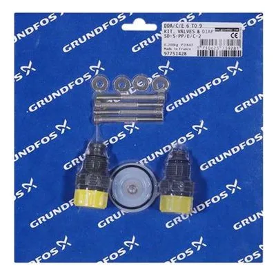 Grundfos 97751428 Kit, Valve / Diaphragm SD-S-PP/E/C-2 Dosing Pump Kits - Chemical Metering Pumps