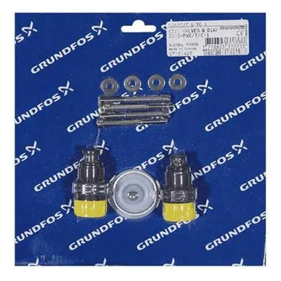 Grundfos 97751485 Dosing Pump Kits, Kit, Valve / Diaphragm SD-S-PVC/T/C-1 Chemical Metering Pumps Replacement Parts