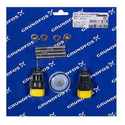 Grundfos 97751433 Dosing Pump Kits, Kit, Valve / Diaphragm SD-S-PP/V/C-1 Chemical Metering Pumps Replacement Parts