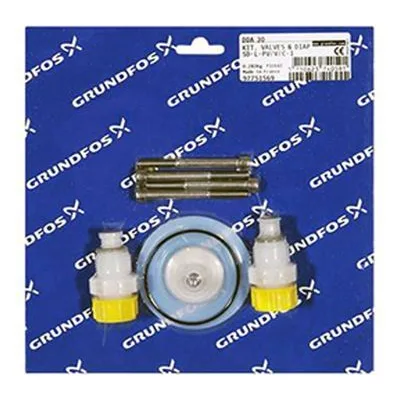 Grundfos 97751569 Dosing Pump Kits, Kit, Valve / Diaphragm SD-L-PV/V/C-1 Chemical Metering Pumps Replacement Parts